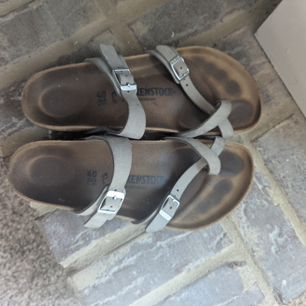 Birkenstock Gray Sandals - Size 9